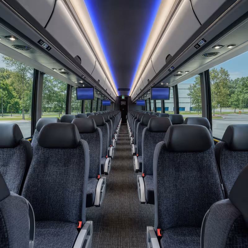 40-56 Passenger Charter Bus Interior