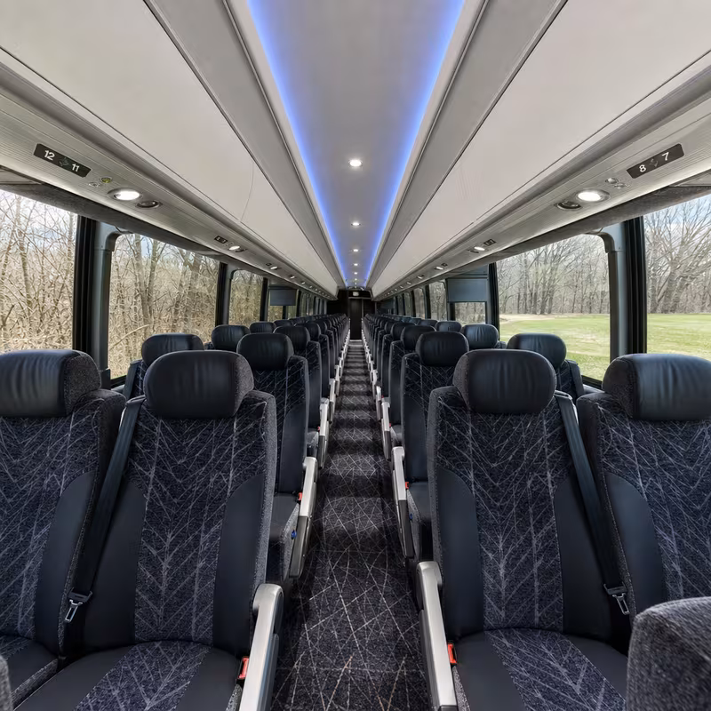 40-56 Passenger Charter Bus Interior