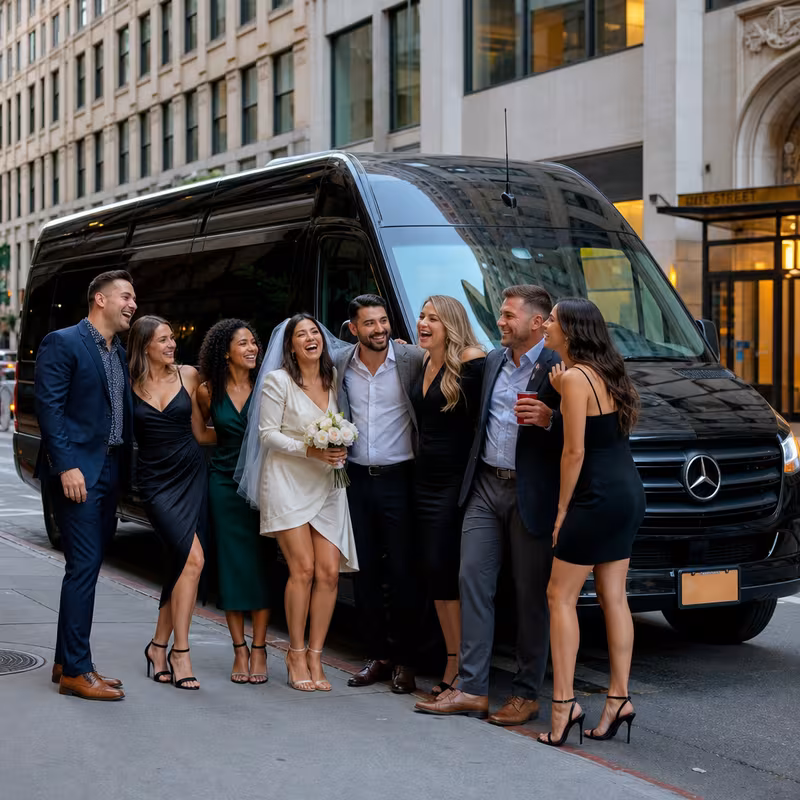 New York Bachelor & Bachelorette Transportation fleet vehicle