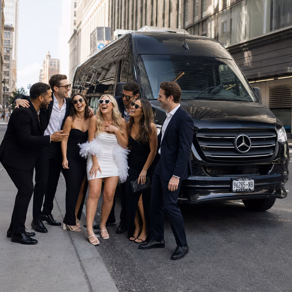 Bachelor and bachelorette party bus