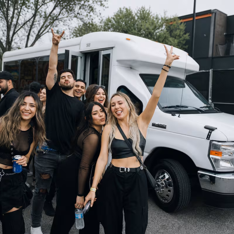 Black Mercedes Sprinter van staged for an New York Concert Transportation group