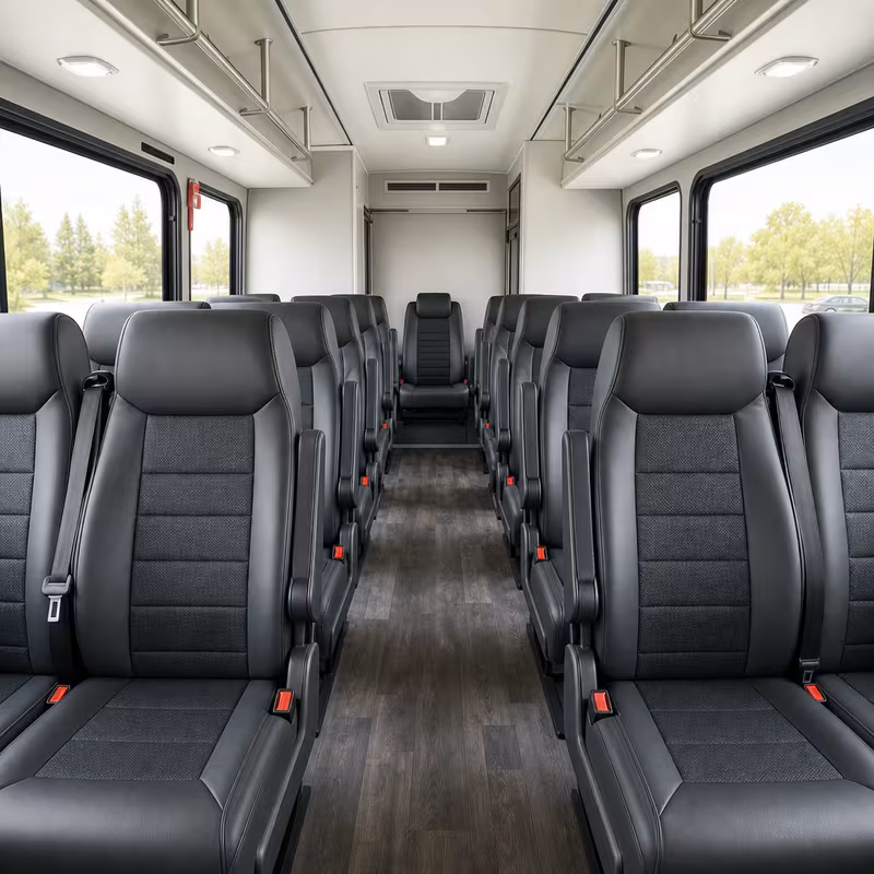 15-35 Passenger Minibus Interior