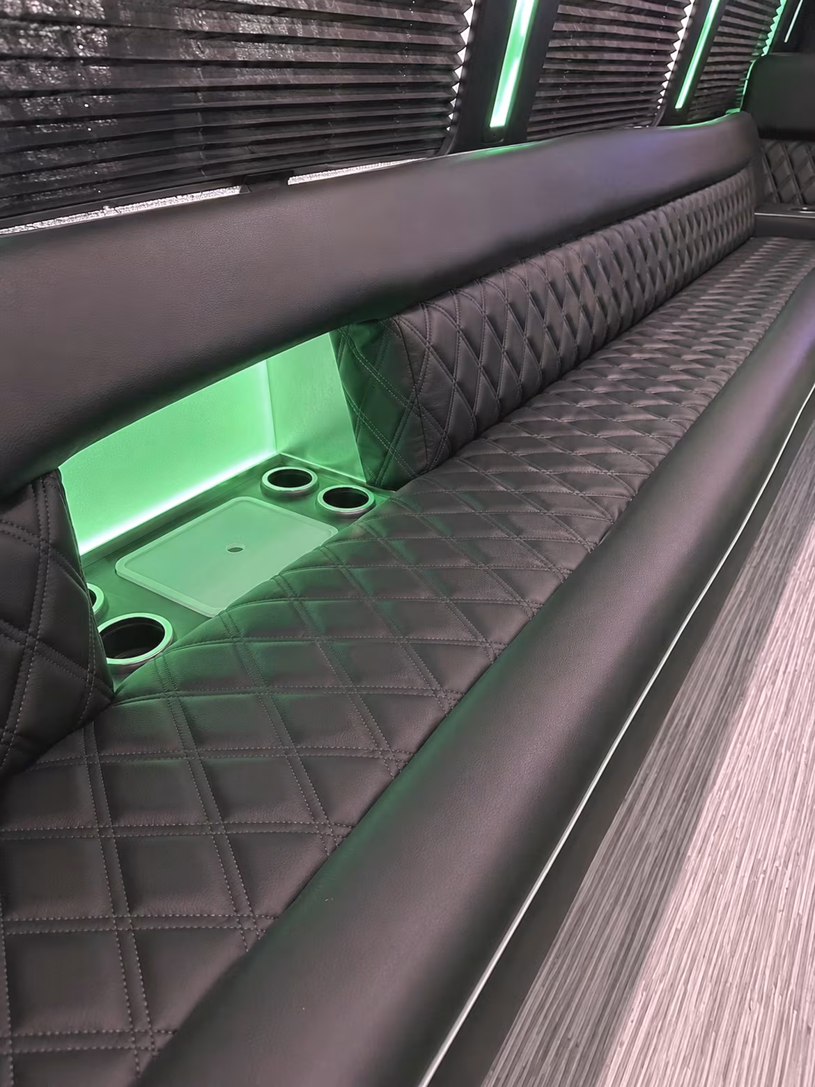 New York Birthday, Sweet 16, & Quinceañera Transportation party bus interior