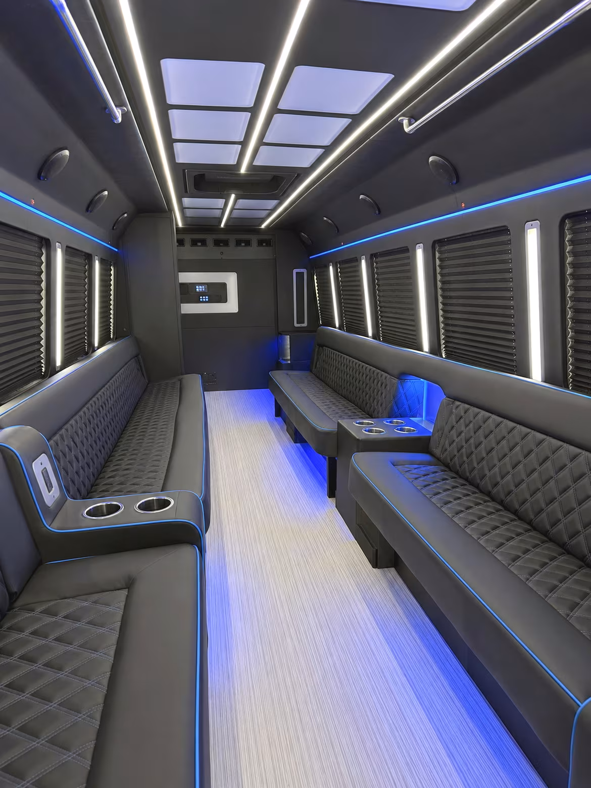 New York Birthday, Sweet 16, & Quinceañera Transportation party bus interior