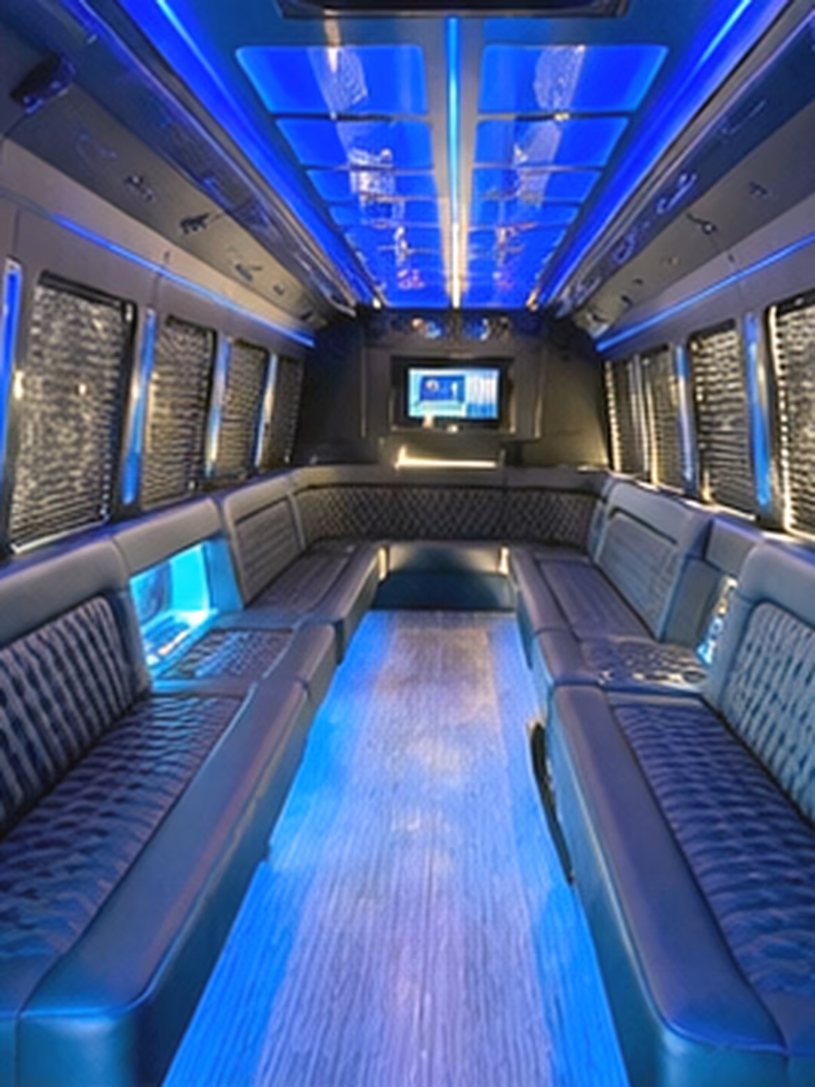 New York Private Event Transportation party bus interior