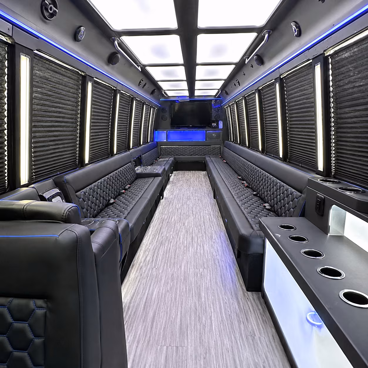 New York Prom & Homecoming Transportation party bus interior