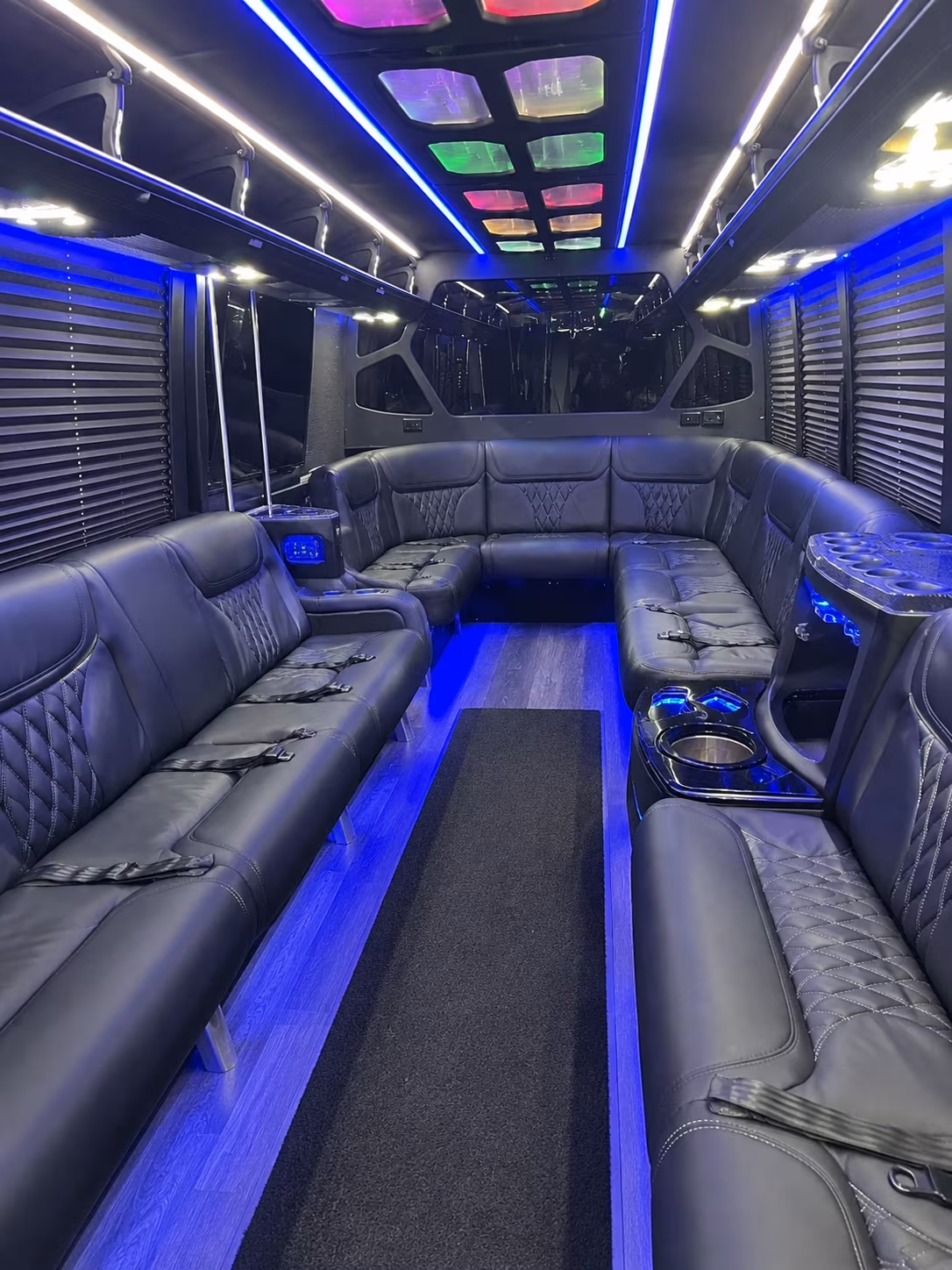New York Sporting Event Transportation party bus exterior