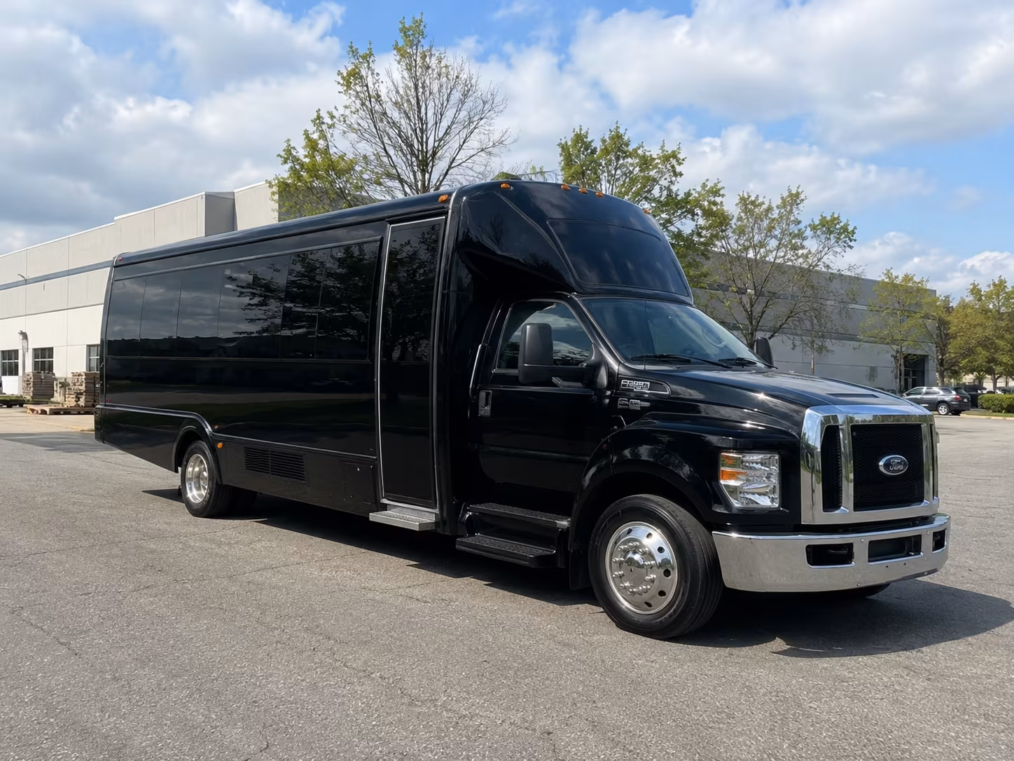 New York Wedding Transportation party bus exterior
