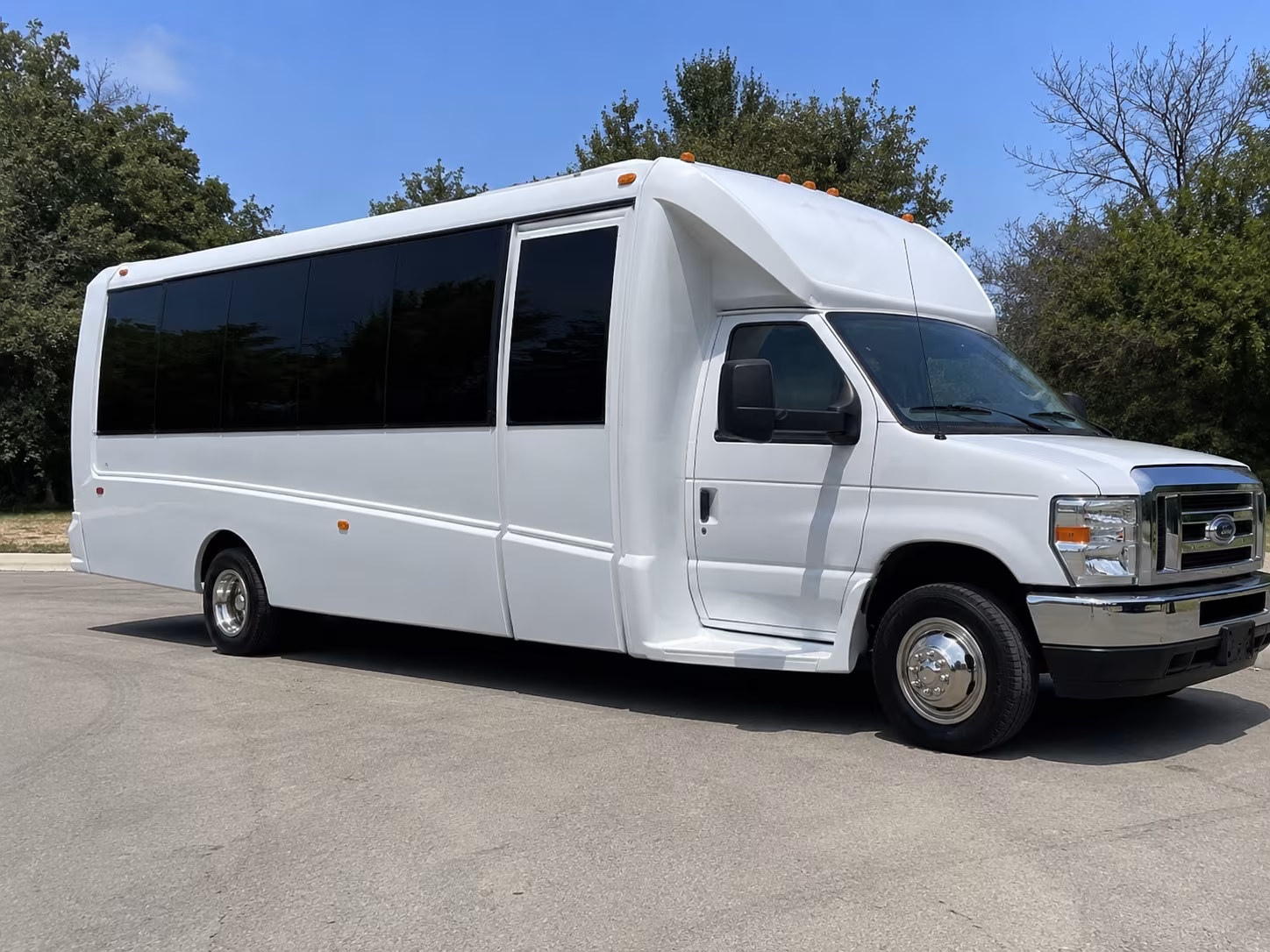 New York Wedding Transportation party bus exterior