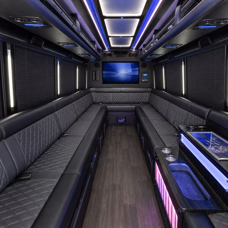 14 Passenger Sprinter Limo Interior